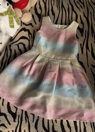 Нарядна яскрава сукня 3-4 роки. сукня для дівчинки блискуча