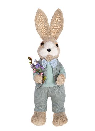 Декоративна великодня фігура Кролик з квітами, 38см ТОВАР ВІД ...