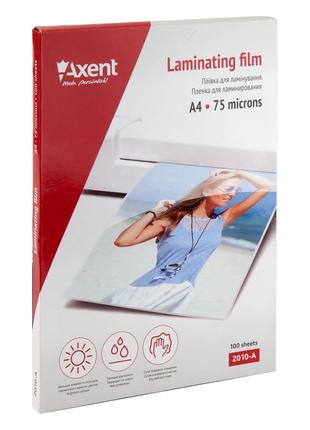 Плівка для ламінування 75 мкм, A4 "Axent" 2010-A (216x303мм), ...