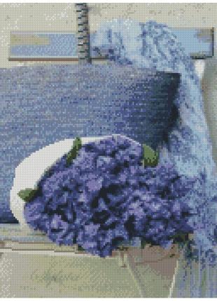 Алмазна картина FA0044 "Фіолетовий букет", розміром 40х50 см