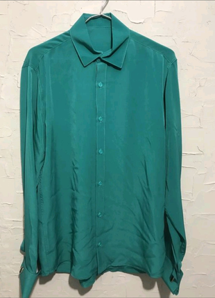 Блуза темно-зеленая