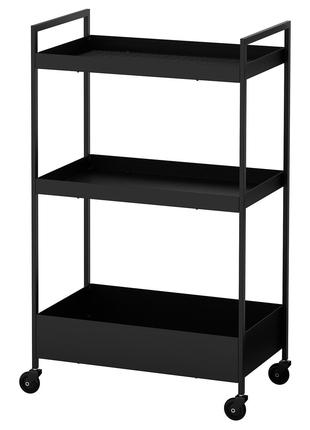 Ikea NISSAFORS Візок, чорний, 50,5х30х83см 203.997.77