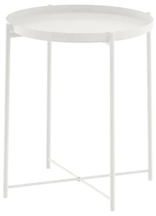 IKEA GLADOM Столик з підносом 45x53см, білий 703.378.19