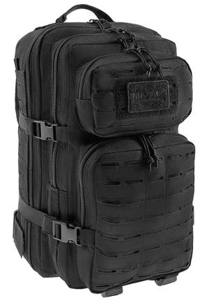 Mil-Tec Assault Laser Cut Large Black Тактичний рюкзак 36л, чо...