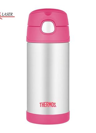 Thermos FUNtainer Дитячий термос з трубочкою 355мл, рожевий 12...