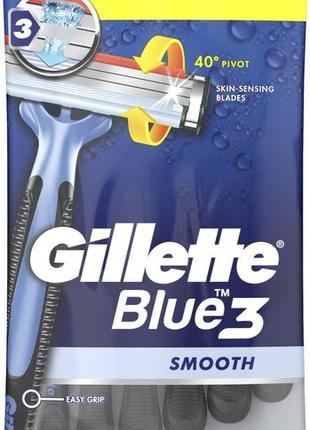 Gillette Blu 3 Джілет Блу 3 леза 6шт. одноразові станки для го...