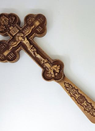 Крест буковый для священника резной