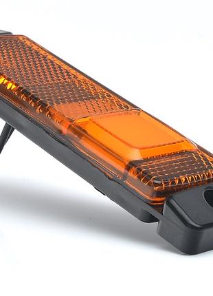 Фонарь габаритный п/пр боковой LED оранжевый 130*32*20mm, кабель