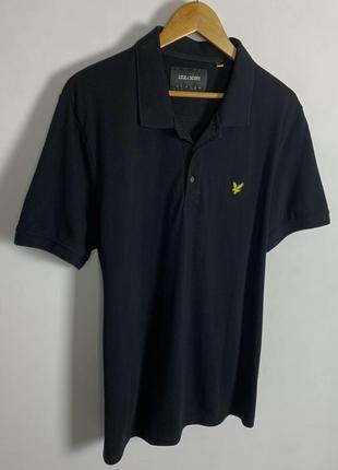 Мужское поло черного цвета lyle scott