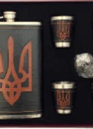 Подарочный набор UKRAINE 6в1 (фляга, 4 рюмки, лейка) Гранд Пре...