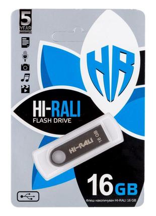 USB-накопичувач Hi-Rali Shuttle 16gb USB Flash Drive 2.0 Steel
