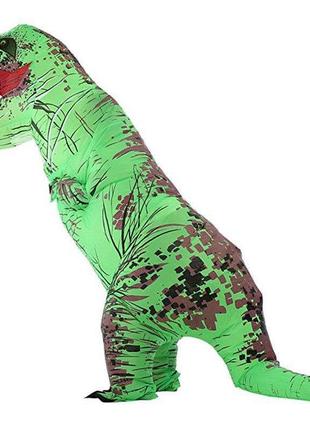 Надувной костюм тираннозавр (зеленый)