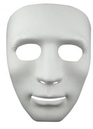 Карнавальная маска каонаси белая, гражданин мужчина, безликая