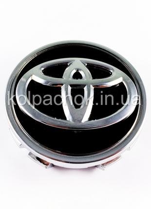Колпачок на диски Toyota черный/хром лого 42603-02320 (62мм)