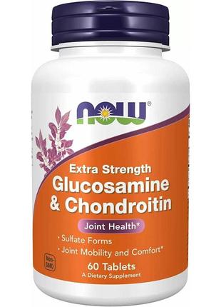 Для суставов и связок NOW Glucosamine & Chondroitin Extra Stre...
