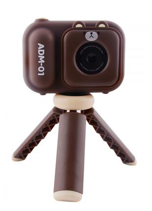 Дитячий фотоапарат S11 зі штативом brown