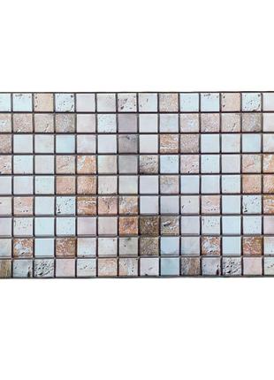 Декоративна ПВХ панель мозаїка під бежевий мармур Sticker Wall...