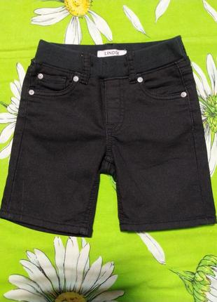 Чорні,джинсові шорти для дівчинки 5-6 років