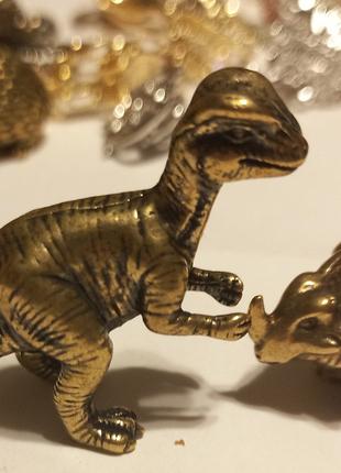 Фигурка статуэтка латунная дракон динозавр металл латунь набор...