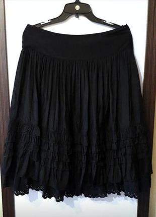Черная юбка миди