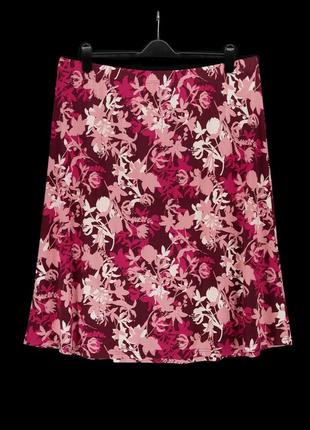 Красивая юбка миди "damart" большого размера, с растительным п...