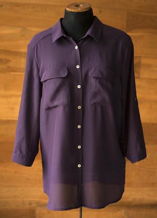 Фиолетовая блузка женская h&m, размер l, xl