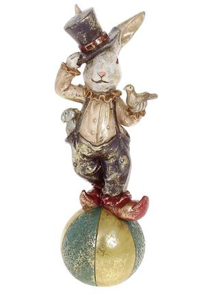 Декоративна статуетка Кролик на м'ячі 35см ТОВАР ВІД ВИРОБНИКА