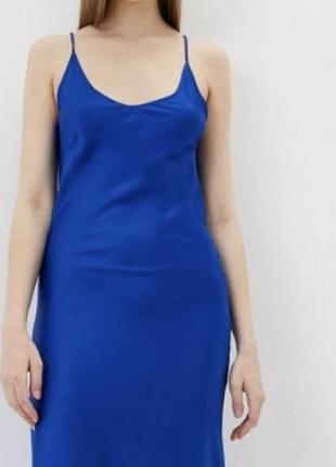 Платье женское комбинация синяя ночная сорочка пеньюар didi- 38/m