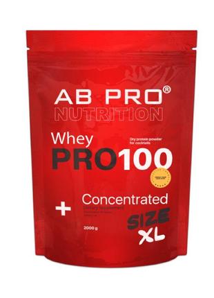Протеин AB Pro Pro 100 Whey Concentrated, 2 кг Клубника