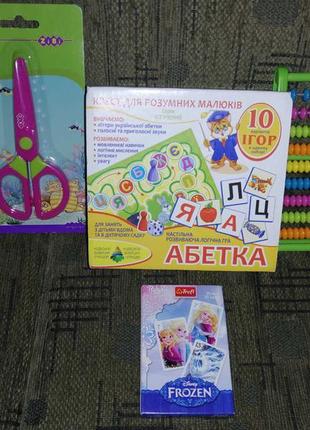Детский дошкольный набор для обучения алфавит, цифры, счеты, н...
