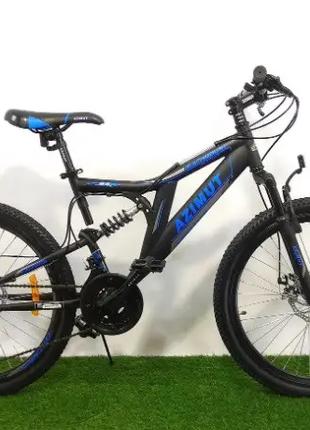 Гірський велосипед Azimut Blackmount 26 GD чорно-синій