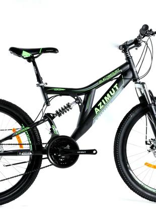 Горный велосипед Azimut Blackmount 26 GD черно-зеленый