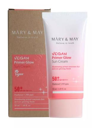 Сонцезахисний крем MARY&MAY Vegan Primer Glow Sun Cream SPF 50+