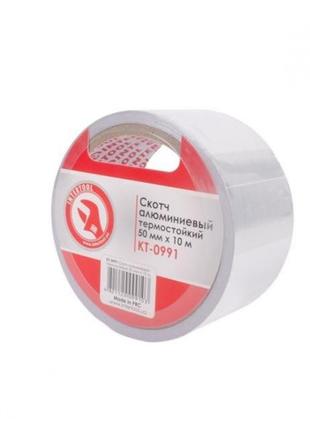 Скотч алюминиевый термостойкий 50 мм*10 м INTERTOOL KT-0991