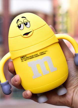 Термос детский с трубочкой M&Ms (Желтый)