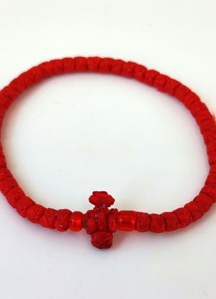 Комбоскини красного цвета браслет на руку (из Афона)