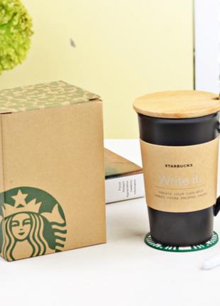 Керамическая чашка Starbucks с маркером