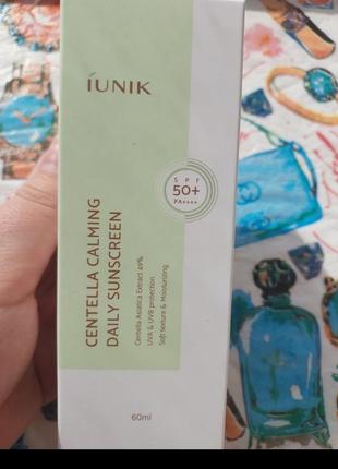 Iunik - успокаивающий солнцезащитный крем с центеллой - centel...