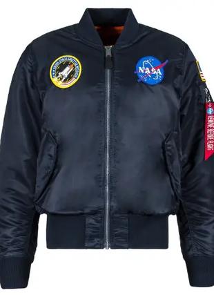 Летная куртка NASA MA-1 Flight Jacket Alpha Industries (синяя)