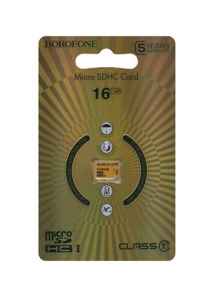 Мапа Пам'яті Borofone MicroSDHC 16gb 10 Class Колір Жовтий