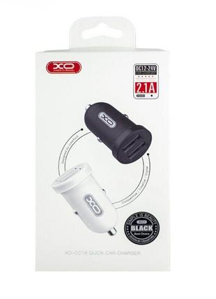 Авто Зарядное Устройство XO-CC18 Dual USB Цвет Белый