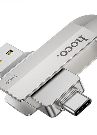 USB Flash Drive Hoco UD10 USB3.0 Type C 16GB Колір Сталевий ві...