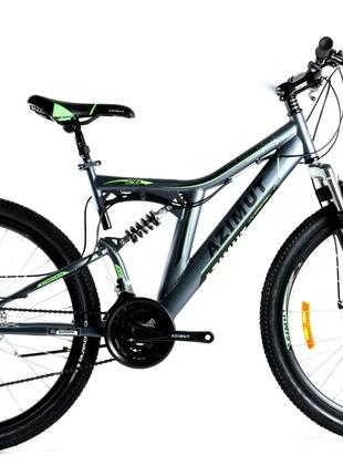 Горный велосипед Azimut Blackmount 26 GD 18 рама серо-зеленый