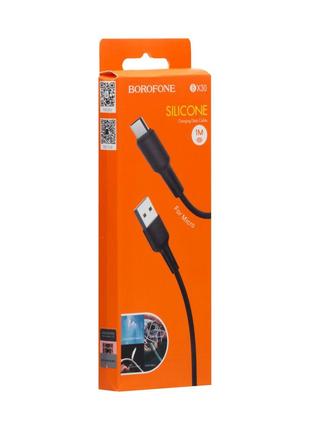 Кабель USB Borofone BX30 Silicone Micro Цвет Чёрный от магазин...