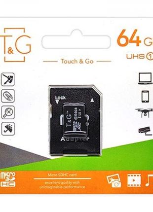 Мапа пам'яті T&G; MicroSDXC 64gb UHS-1 10 Class&Adapter; Колір...