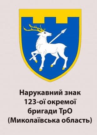 Шеврон 123-й отдельной бригады ТрО Николаевская область Военны...