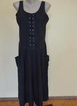 Шикарное стильное котоновое платье черное