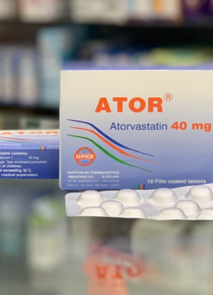 Ator Атор 40 мг від холестерину зниження риску інсульта 10 табл