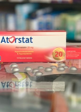 Atorstat Аторстат 20 мг від сердцевих приступів інсультів 14 табл