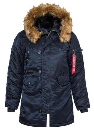 Женская куртка аляска N-3B W Parka Alpha Industries (Blue)